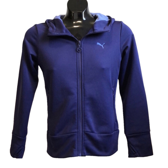 Puma Dark Purple Women’s Full-Zip Hoodie, Size L - Picture 2 of 7